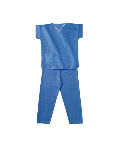 PIJAMA DESCARTÁVEL, COR AZUL, TAMANHO L
