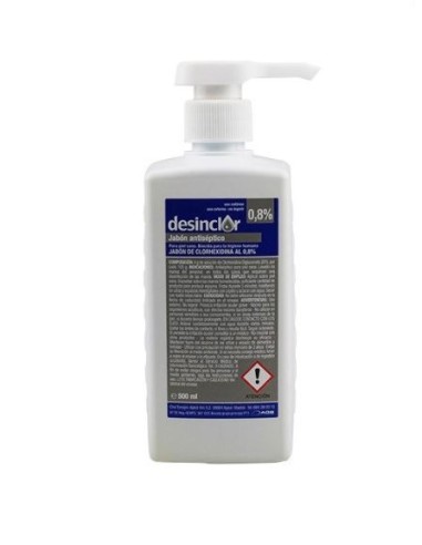 DESINCLOR CLORHEXIDINA JABONOSA 500CC CON BOMBA (0.8% JABON)