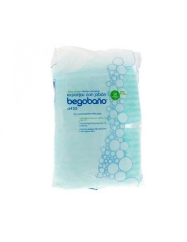 ESPONJA JABONOSA BEGOBAÑO FIBRA 12x20 100GR BOLSA 24 UNIDADES