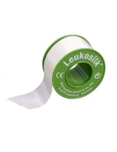 FITA DE SEDA LEUKOSILK 5 CM. X 9,2 M.