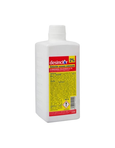 DESINCLOR CLORHEXIDINA AL 2%-SOLUCION ACUOSA COLOREADA 500ML