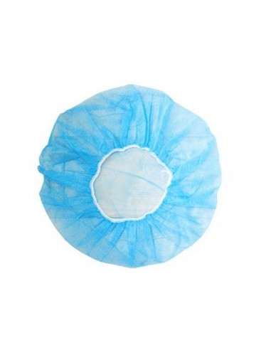 GORRO CON ELASTICO COLOR AZUL 100 UDS