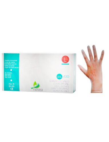 LUVAS DE VINIL COM PÓ T-G CAIXA 100 UNIDADES