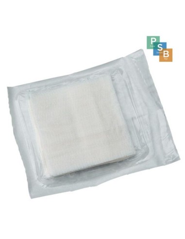 GAZE ESTERILIZADA 17 FIOS 20X20, P/10 X 10 CM 4 CAMADAS (CERCA DE 5 UNIDADES)