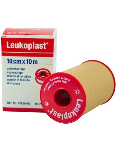 ESPARADRAPO DE TELA COLOR CARNE, LEUKOPLAST 10 CM. X 10 M.