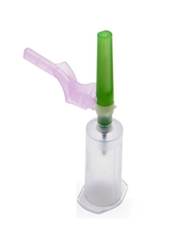 ECLIPSE - AGUJA SEGURIDAD CON SOPORTE (PREMONTADO) 21G (0.8 X 32 MM) CAJA 100 U.