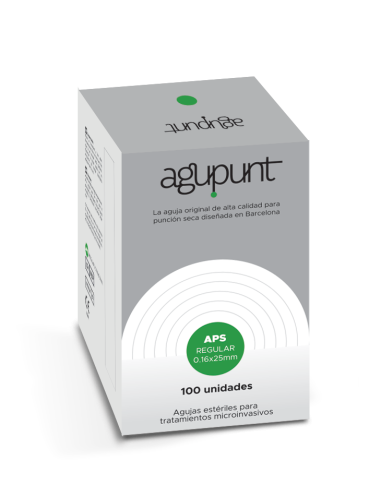 AGULHA PARA PONTUAÇÃO A SECO (APS) REGULAR 0,16 mm x 25 mm COM GUIA (VERDE) CAIXA 100 unid