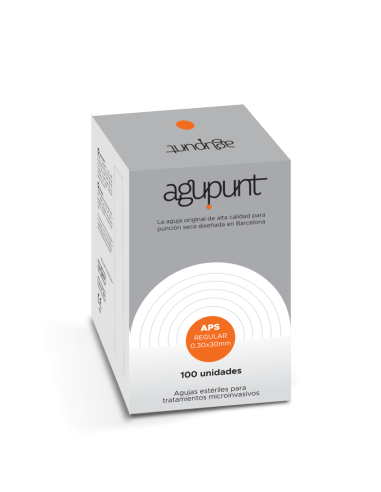 AGUJA DE PUNCION SECA (APS) REGULAR 0,30mm x 30mm CON GUIA (NARANJA) CAJA 100 UD