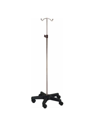 SUPORTE PARA CONTA-GOTAS COM RODAS H164 BASE EM AÇO INOXIDÁVEL ABS 2 CABIDES