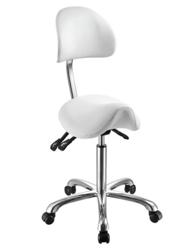 BANCO ERGONÓMICO COM ENCOSTO ENVOLVENTE 1025A NOBLE ECOLINE COR BRANCA