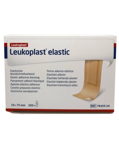 GESSOS RECTANGULARES LEUKOPLAST SEM LÁTEX CAIXA 100 CAIXA 19X75