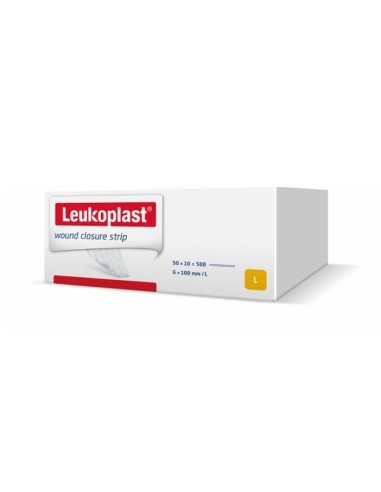 FAIXAS DE APROXIMAÇÃO DE LEUKOPLAST 6X100 mm em 10 tiras (50 SACHETS)