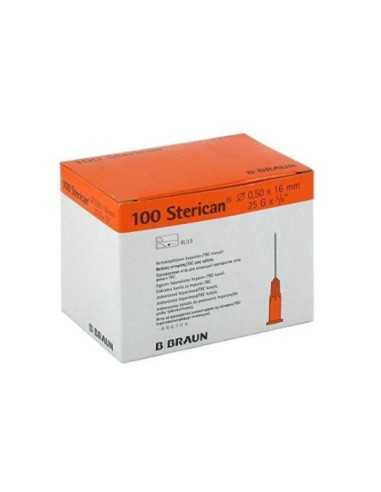 AGULHA 0,5mmX 16mm, 25G 5/8" CAIXA 100 pcs. (laranja) BRAUN MEDICAL