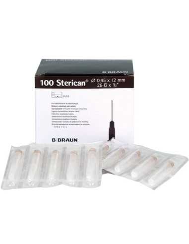 AGULHA 0,45mm X 12mm, 26G 1/2 " CAIXA 100 pcs. BRAUN MEDICAL