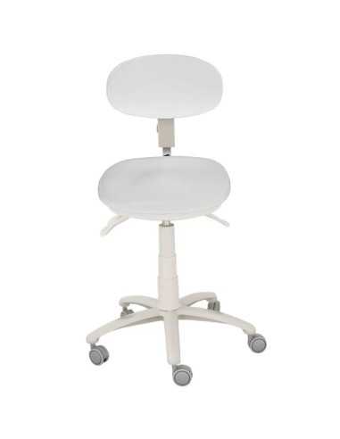 TABURETE CON RESPALDO ENVOLVENTE SWAY BLANCO