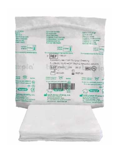 GASA ESTERIL 4 APOSITOS TNT 40X40 PLEG 10X20 TEXPLA 30G 8 CAPAS. UD